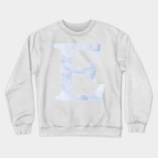 The Letter E Blue Marble Crewneck Sweatshirt